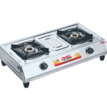 Usha Ebony Neo GS 2003 Stainless Steel Manual Ignition Thick Toughened Glass Top 2 Burner Gas Stove (Black)