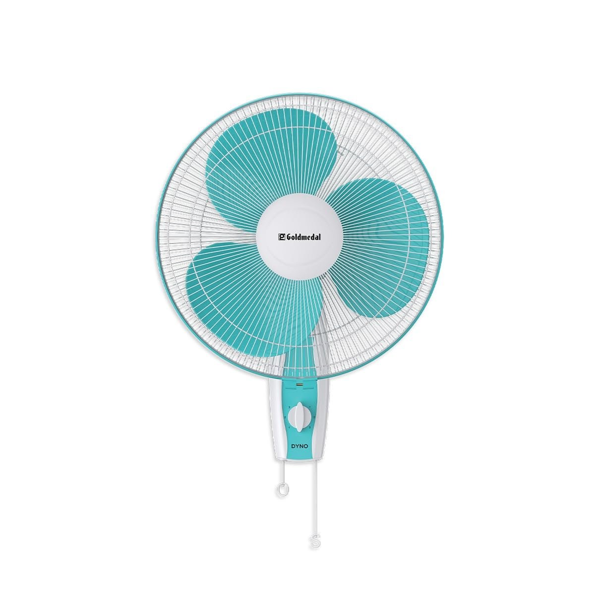 Goldmedal Dyno 400 mm Wall fans For Home and Office | Silent Operation | Jerk Free Oscillation | 100% Copper Motor | High RPM | High Air Delivery | 2 years Warranty (Turquoise White)