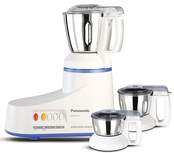 Panasonic SH 550 W Mixer Grinder (AC 360 | 3 Jars | White)