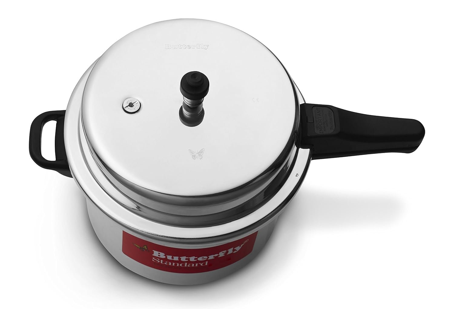 Butterfly Standard Aluminium Outer Lid Pressure Cooker, 10 Litre, Silver - Image 3