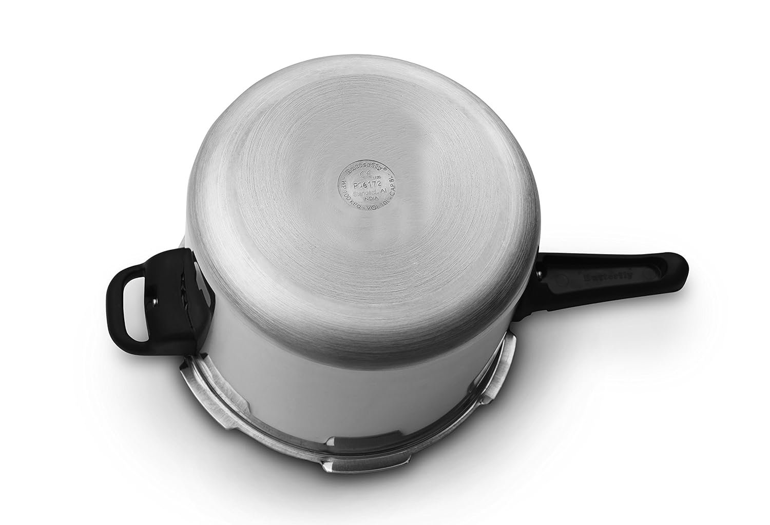 Butterfly Standard Aluminium Outer Lid Pressure Cooker, 10 Litre, Silver - Image 4