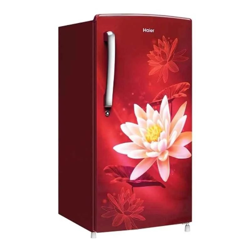 Haier 175 Litre 2 Star Red Lotus Direct Cool Single Door Refrigerator with Toughened Glass Shelf, HRD-1962CRL-N - Image 3