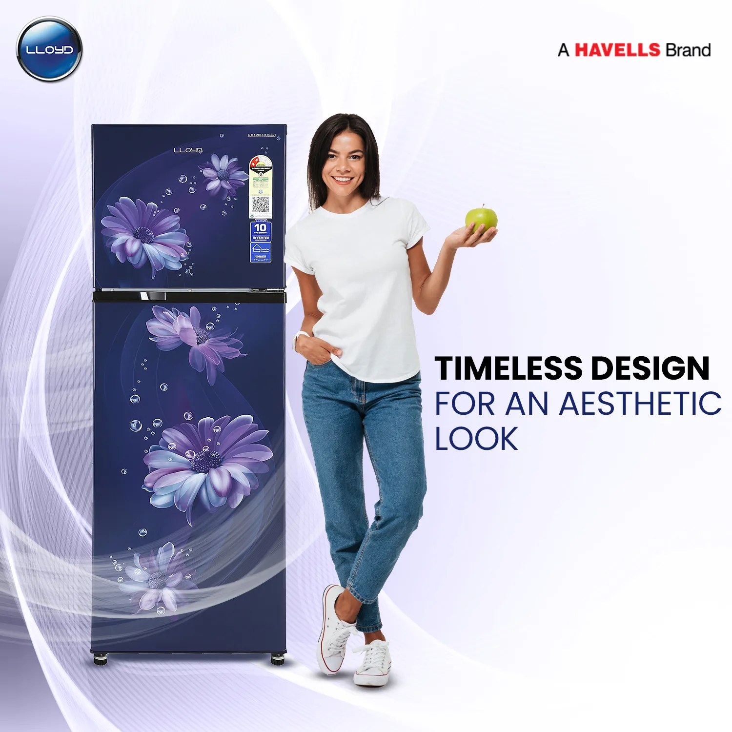 LLOYD Havells Frost Free Refrigerator 240 L Daisy Blue - Image 5