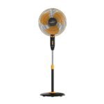 V-Guard Gatimaan Pro HSP N High Speed Pedestal Fan | 3 Adjustable Fan Speeds | Rust Resistant ABS Body | Powerful 2100 RPM Motor | Orange Black | 40 cm (400mm)
