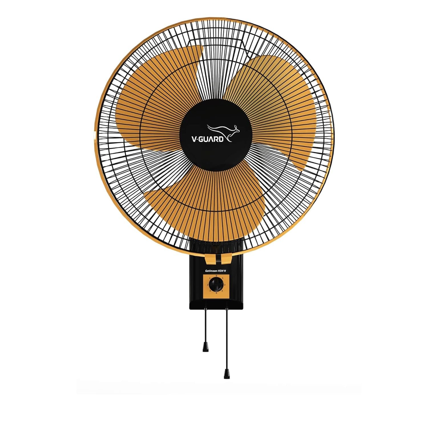 V-Guard Gatimaan Pro HSW N High Speed Wall Fan for Home | 2100 RPM, 3 Speed Controls | Powerful 100% Copper Motor | Corrossion-Resistant Metal Grill |Orange Black