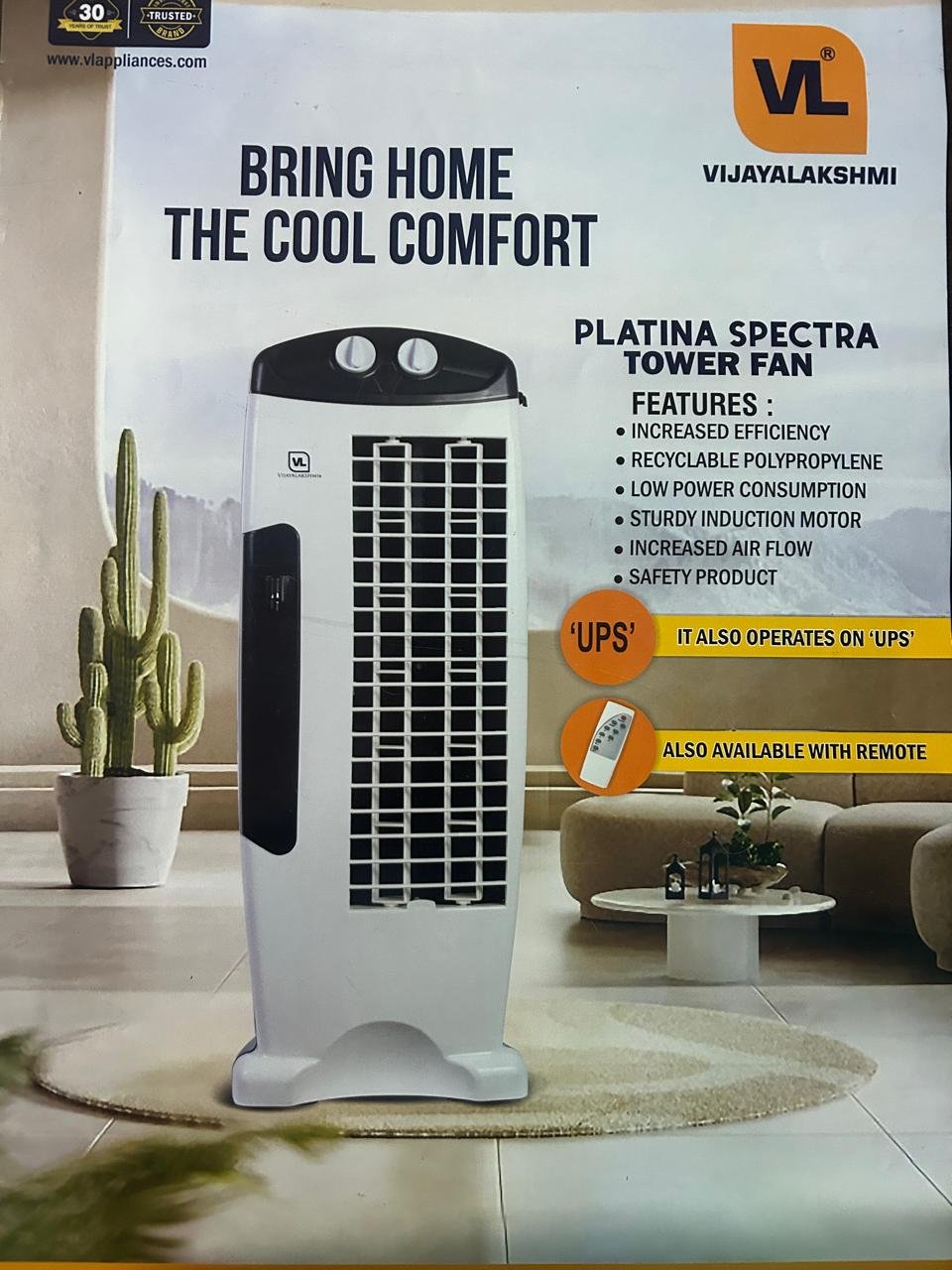 VIJAYALAKSHMI Electric Tower Fan